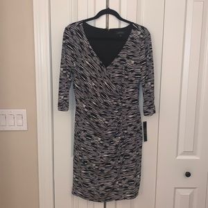 Tahari Black & White Dress